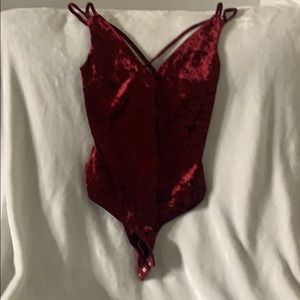 velvet body suit